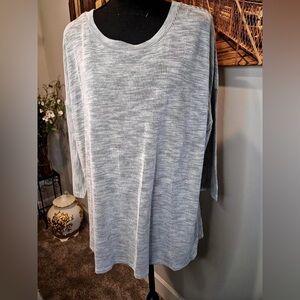 Gray Long Sleeve Knit Top